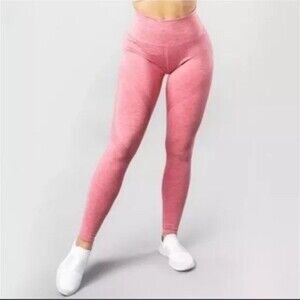 Alphalete Aero Leggings Womens S Pink Rose Sporty Athletic Outdoor Workout